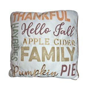 Fall Decorative Throw Pillow Thanksgiving‎ Hello Fall 18 x 18 Sofa Bedroom Decor